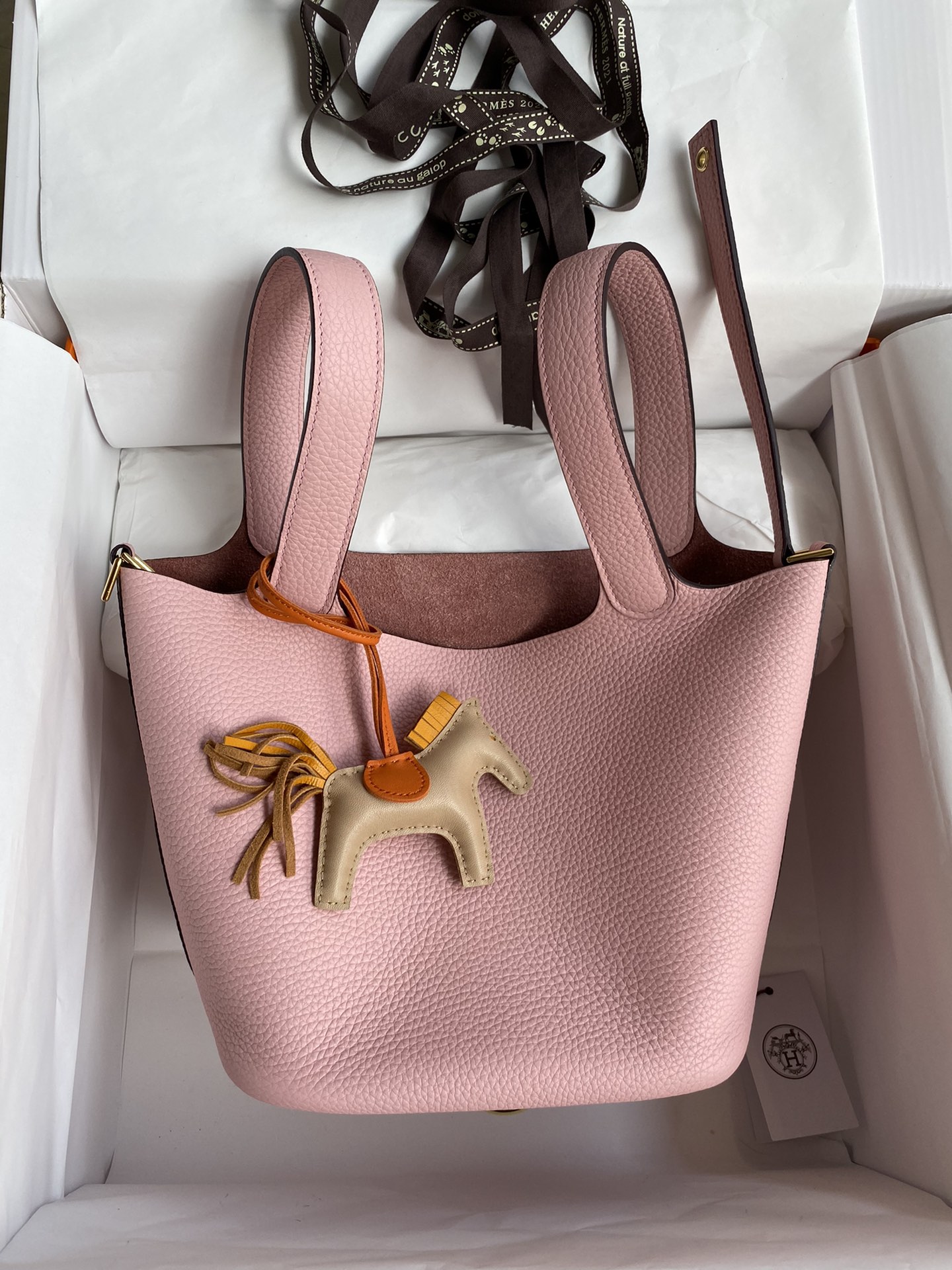 Hermes Picotin Lock 18 Bag In Pink Clemence Leather